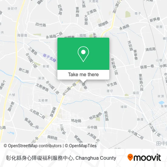彰化縣身心障礙福利服務中心地圖