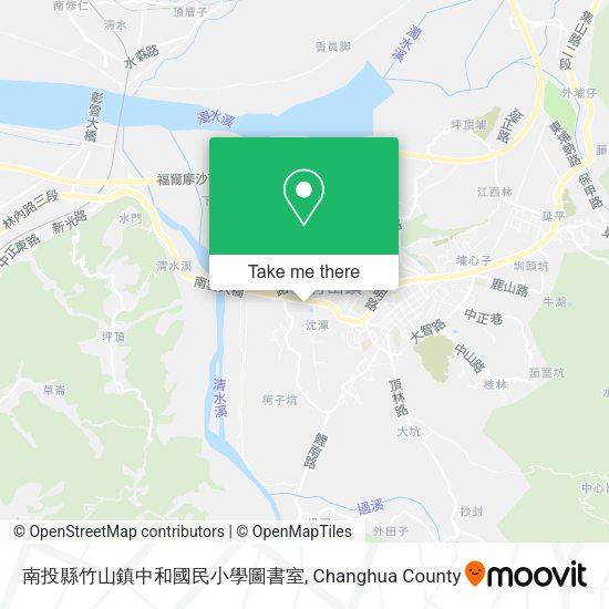 南投縣竹山鎮中和國民小學圖書室地圖