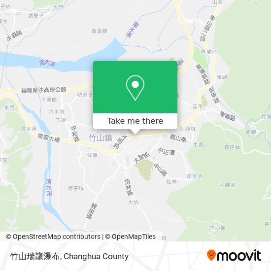 竹山瑞龍瀑布 map