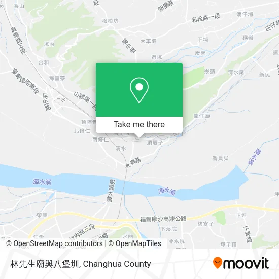 林先生廟與八堡圳 map