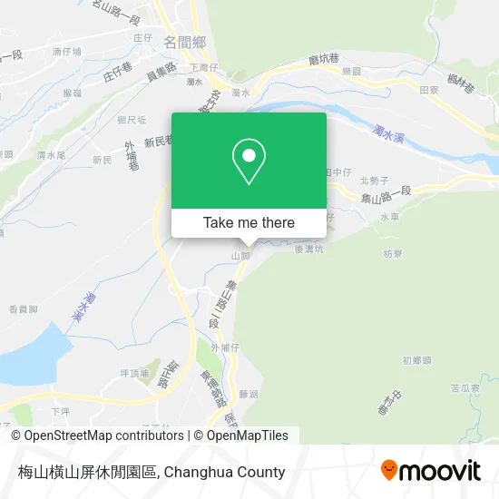 梅山橫山屏休閒園區地圖