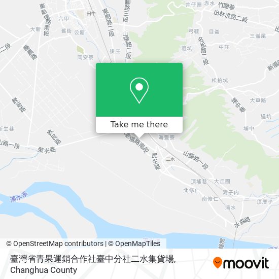 臺灣省青果運銷合作社臺中分社二水集貨場 map