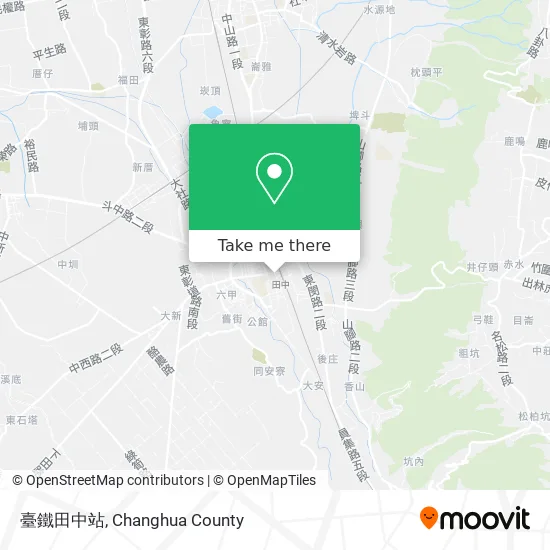 臺鐵田中站 map