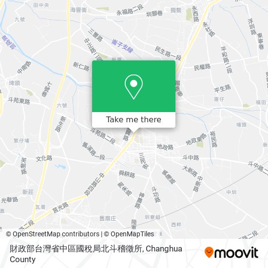 財政部台灣省中區國稅局北斗稽徵所地圖