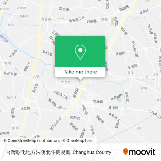 台灣彰化地方法院北斗簡易庭地圖