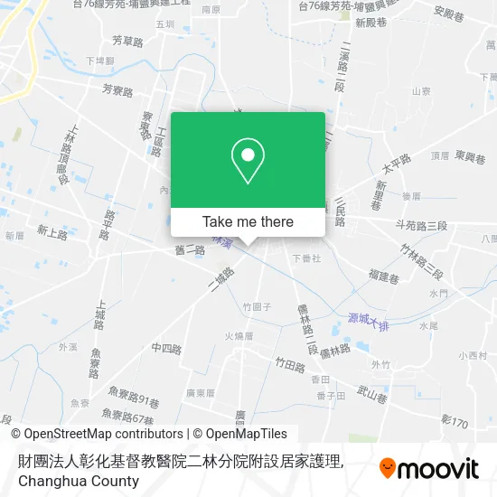 財團法人彰化基督教醫院二林分院附設居家護理地圖