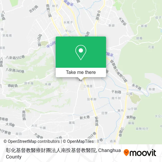 彰化基督教醫療財團法人南投基督教醫院地圖