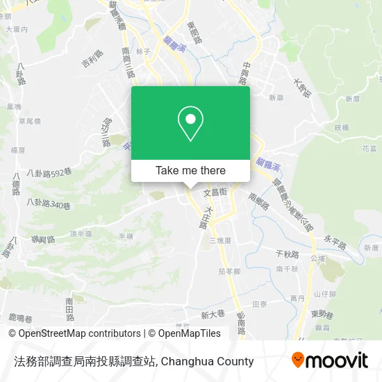 法務部調查局南投縣調查站 map