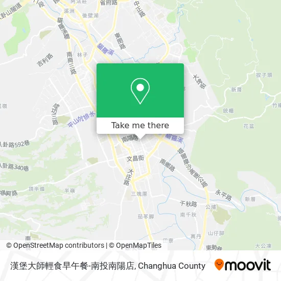 漢堡大師輕食早午餐-南投南陽店地圖
