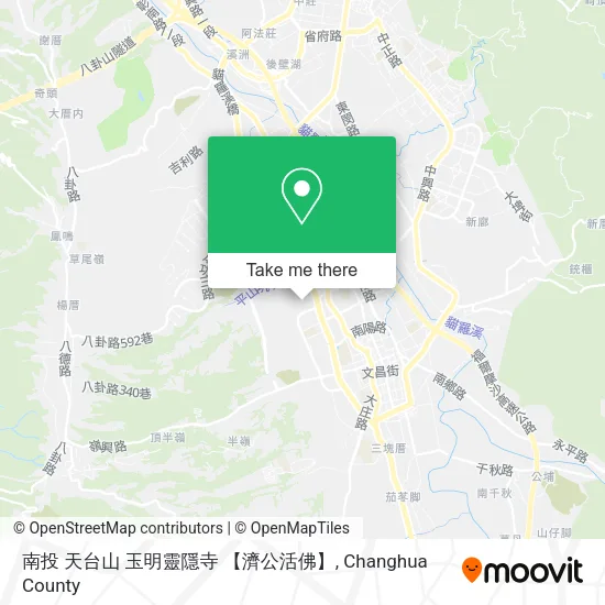 南投 天台山 玉明靈隱寺 【濟公活佛】地圖