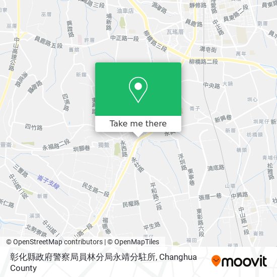 彰化縣政府警察局員林分局永靖分駐所地圖