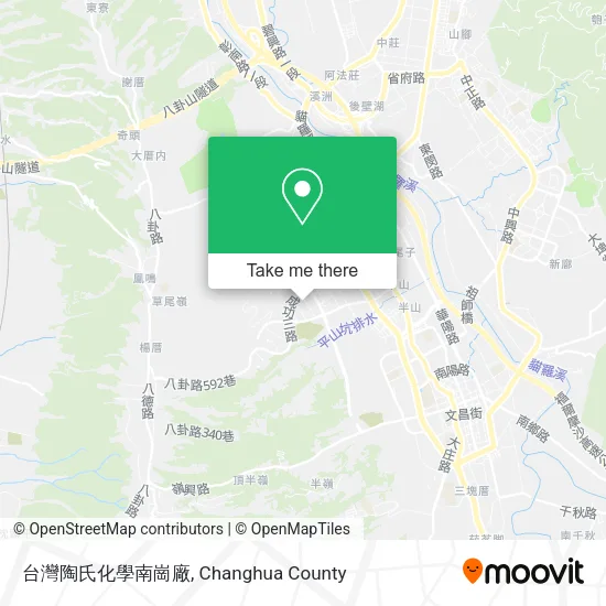 台灣陶氏化學南崗廠地圖
