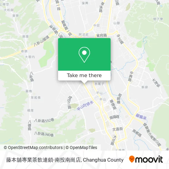 藤本舖專業茶飲連鎖-南投南崗店地圖