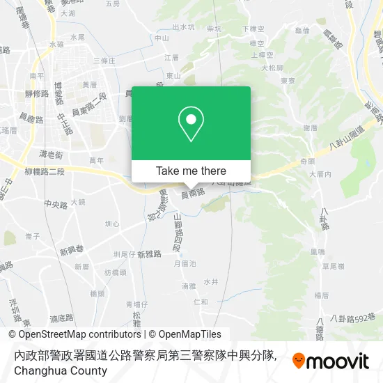 內政部警政署國道公路警察局第三警察隊中興分隊地圖