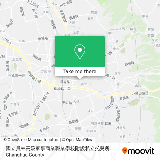 國立員林高級家事商業職業學校附設私立托兒所地圖