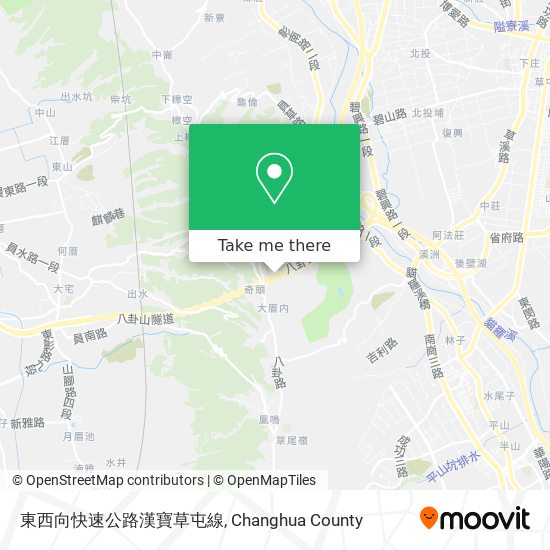 東西向快速公路漢寶草屯線地圖