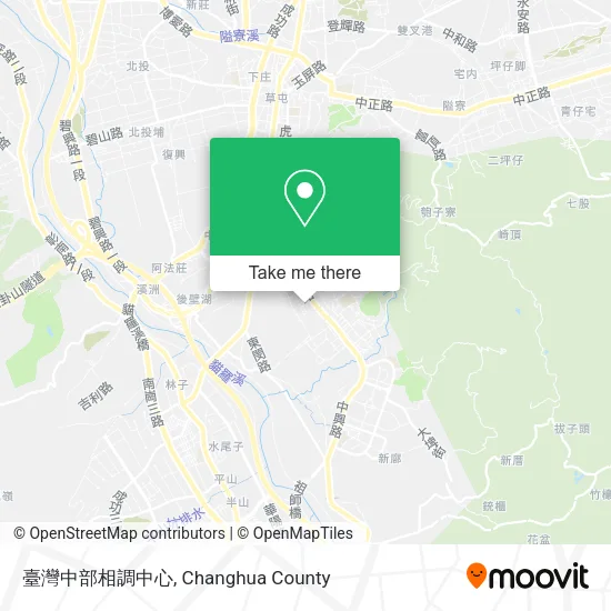 臺灣中部相調中心 map