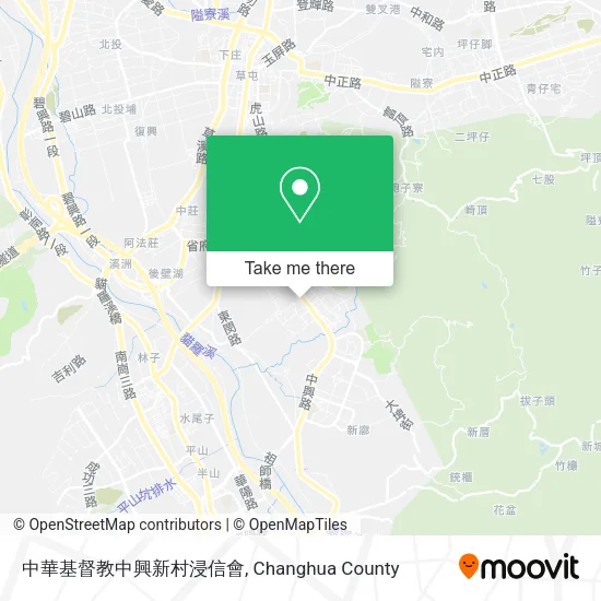 中華基督教中興新村浸信會地圖