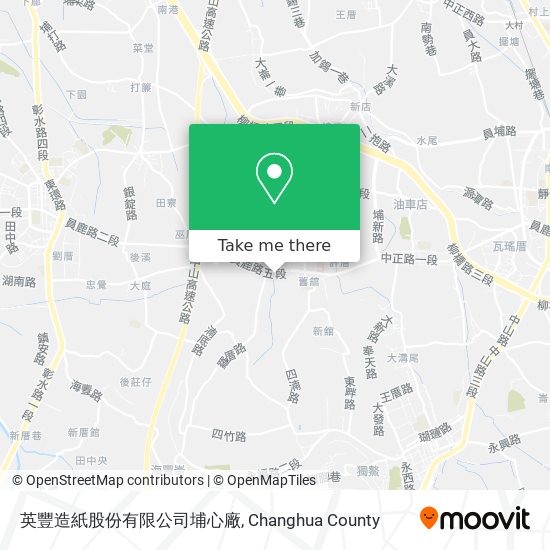 英豐造紙股份有限公司埔心廠地圖