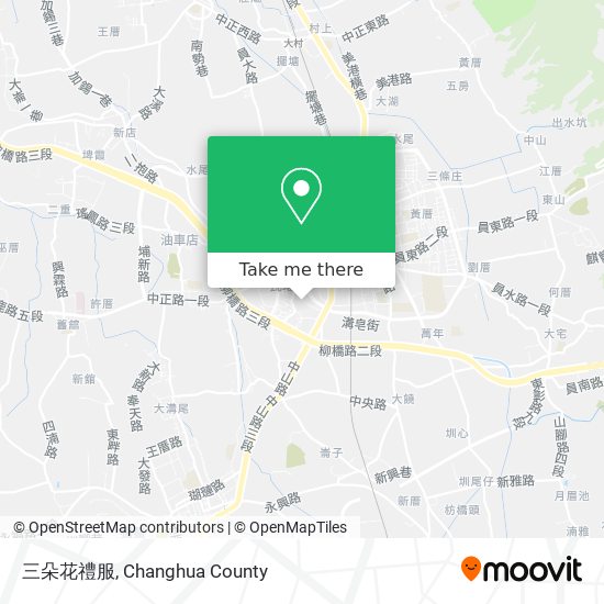三朵花禮服 map