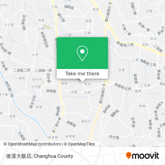 後溪大飯店 map
