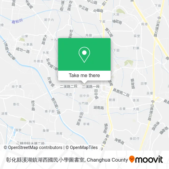 彰化縣溪湖鎮湖西國民小學圖書室地圖