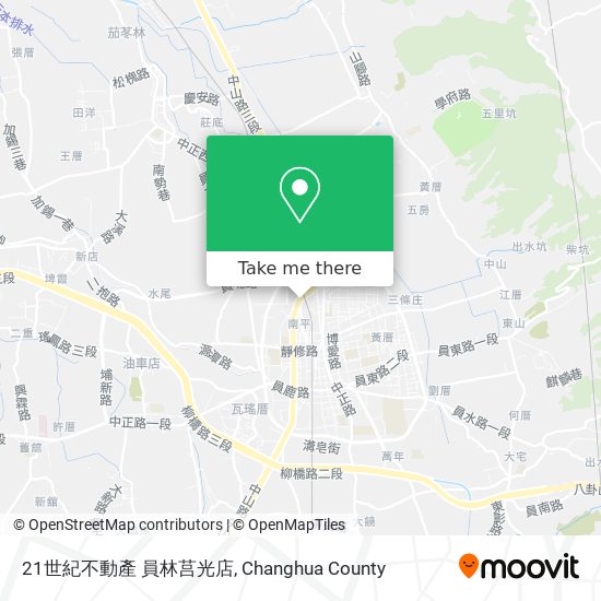 21世紀不動產 員林莒光店地圖