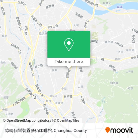 綠轉個彎裝置藝術咖啡館 map