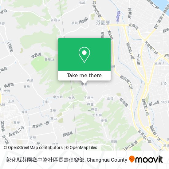 彰化縣芬園鄉中崙社區長壽俱樂部地圖