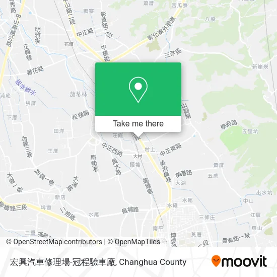 宏興汽車修理場-冠程驗車廠地圖