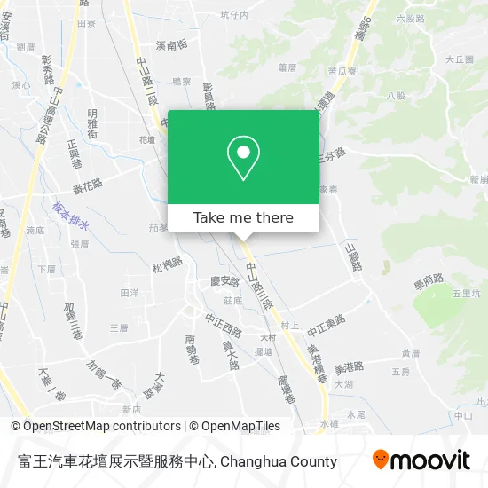 富王汽車花壇展示暨服務中心地圖