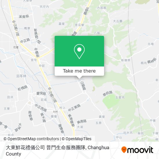 大東鮮花禮儀公司 普門生命服務團隊地圖