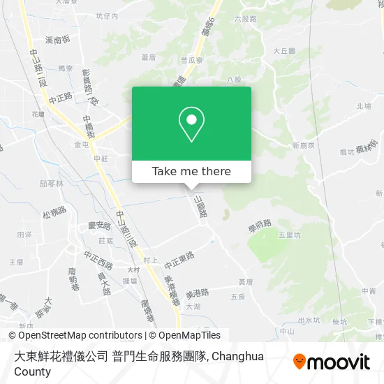 大東鮮花禮儀公司 普門生命服務團隊地圖