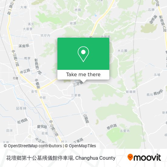 花壇鄉第十公墓殯儀館停車場地圖