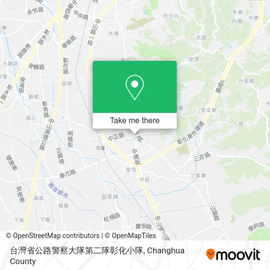 台灣省公路警察大隊第二隊彰化小隊地圖