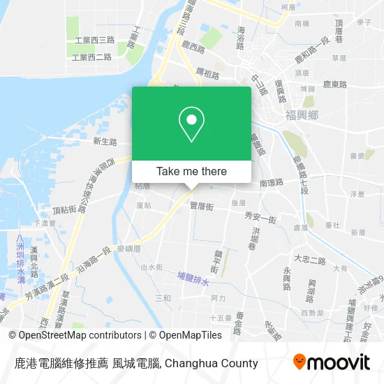 鹿港電腦維修推薦 風城電腦 map