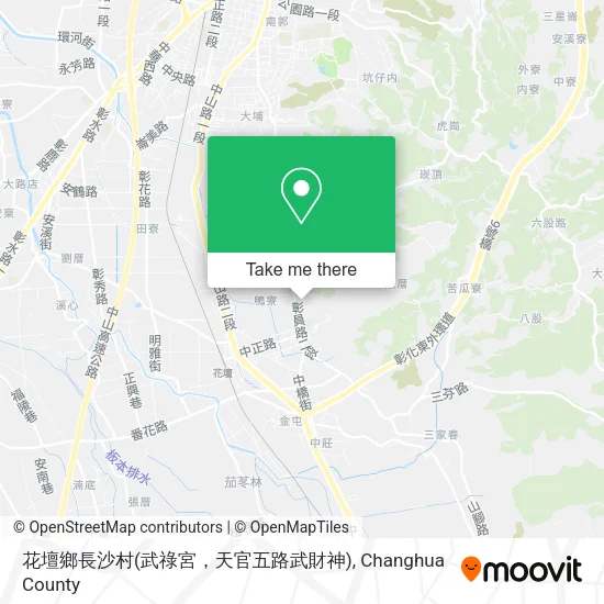 花壇鄉長沙村(武祿宮，天官五路武財神)地圖