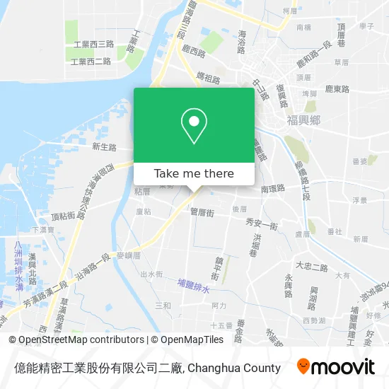 億能精密工業股份有限公司二廠地圖