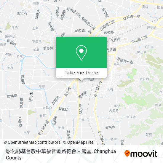 彰化縣基督教中華福音道路德會甘露堂地圖