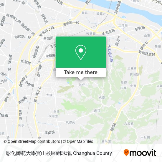 彰化師範大學寶山校區網球場 map
