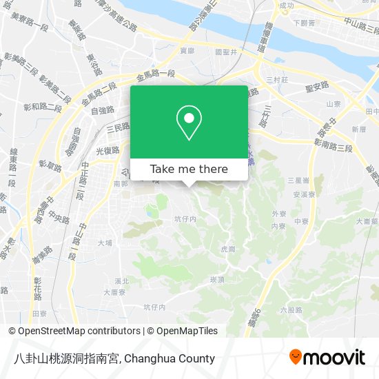 八卦山桃源洞指南宮地圖