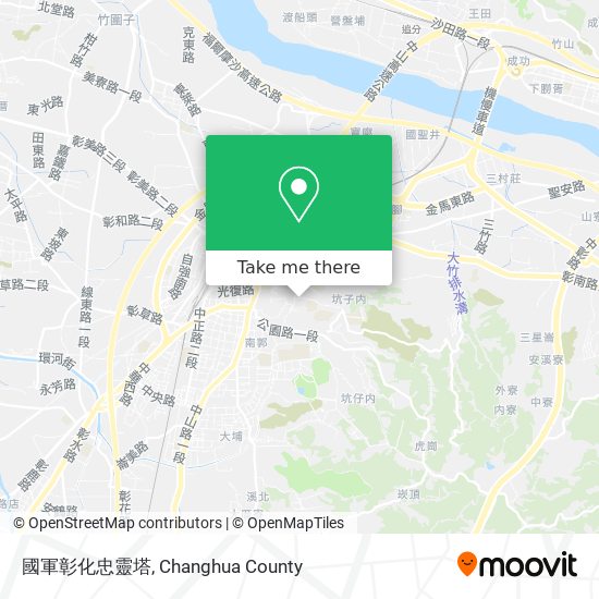 國軍彰化忠靈塔 map