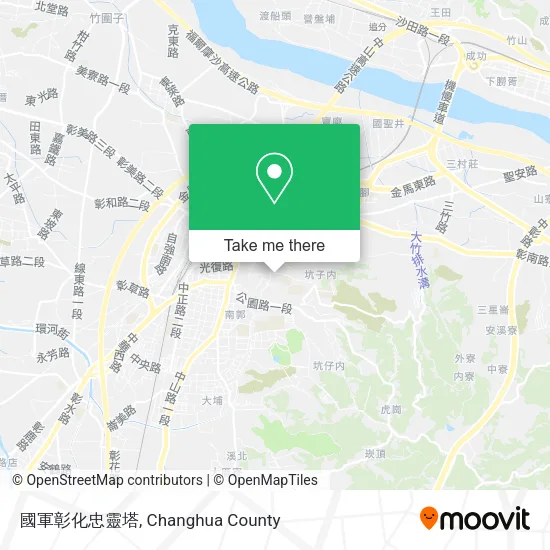 國軍彰化忠靈塔地圖