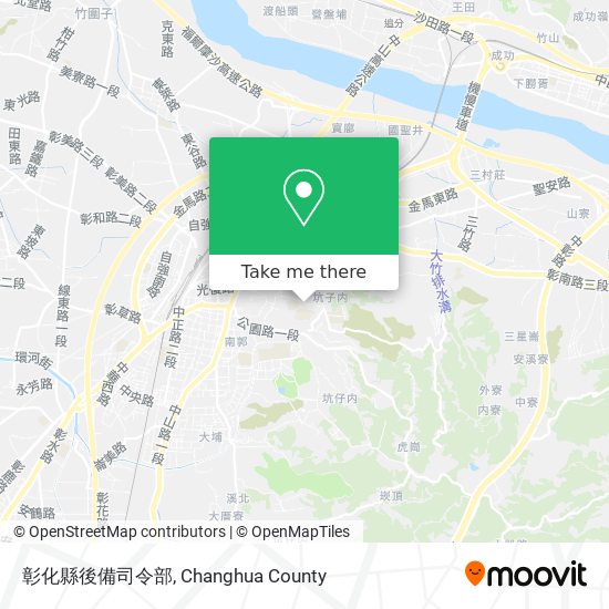 彰化縣後備司令部地圖