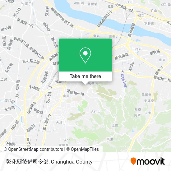 彰化縣後備司令部地圖