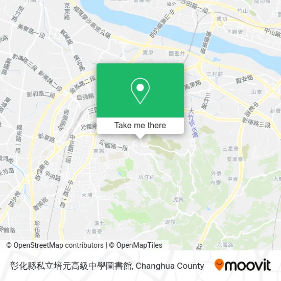 彰化縣私立培元高級中學圖書館地圖
