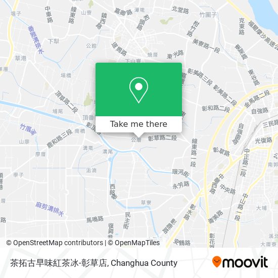 茶拓古早味紅茶冰-彰草店地圖