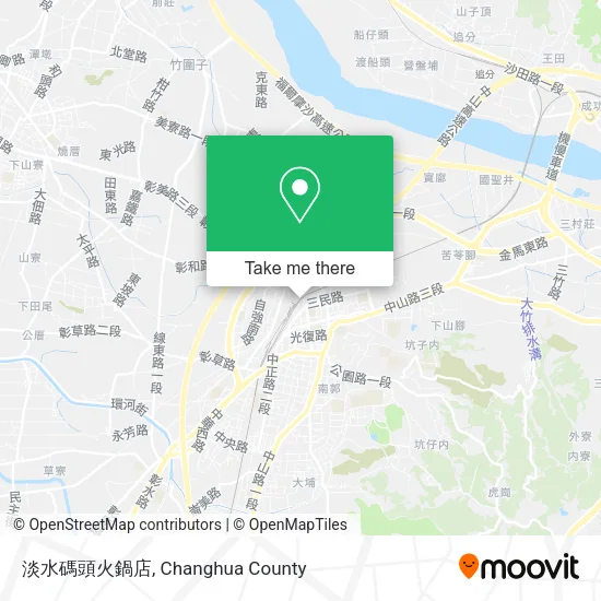 淡水碼頭火鍋店地圖