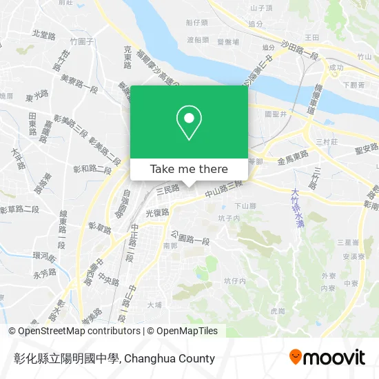 彰化縣立陽明國中學地圖