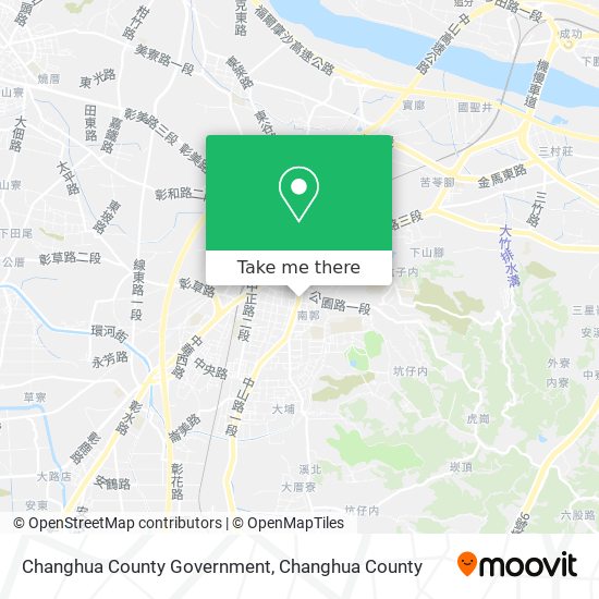 Changhua County Government map